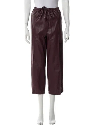 Pre-owned Lapointe Wide Leg Pants In Burgundy