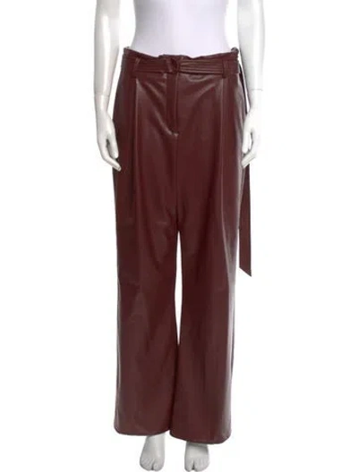 Pre-owned Lapointe Wide Leg Pants In Burgundy