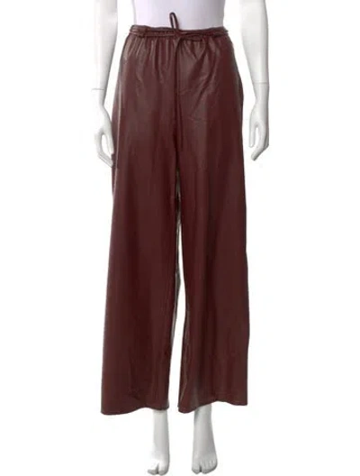 Pre-owned Lapointe Wide Leg Pants In Burgundy