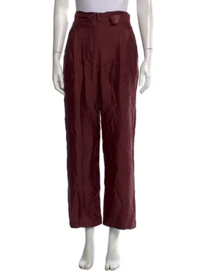 Pre-owned Lapointe Wide Leg Pants In Burgundy