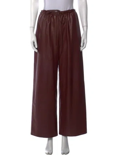 Pre-owned Lapointe Wide Leg Pants In Burgundy