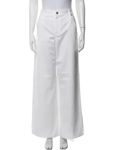 Pre-owned Lapointe Wide Leg Pants In White