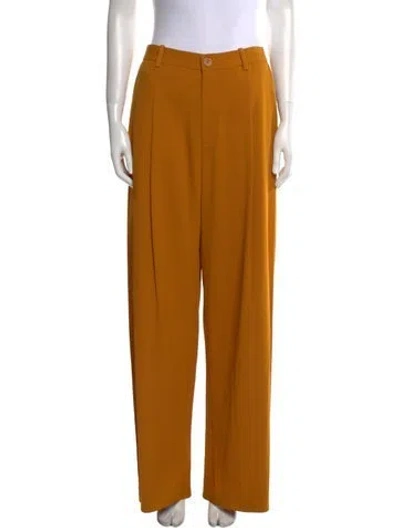 Pre-owned Lapointe Wide Leg Pants In Yellow