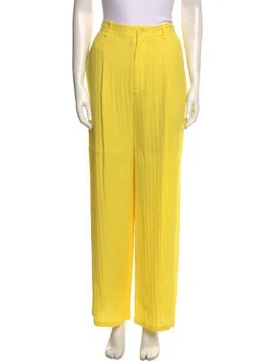 Pre-owned Lapointe Wide Leg Pants In Yellow