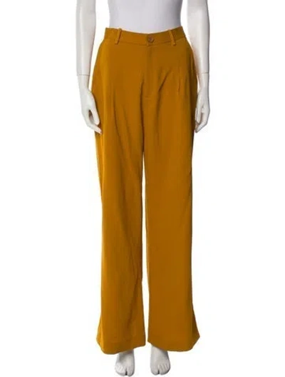 Pre-owned Lapointe Wide Leg Pants In Yellow