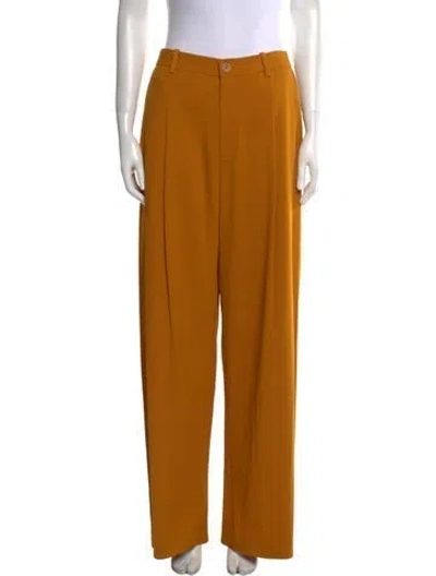 Pre-owned Lapointe Wide Leg Pants In Yellow