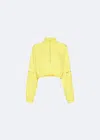 Lapointe Windbreaker Half Zip Bungee Top In Sunglow