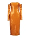 Lapointe Woman Midi Dress Orange Size 0 Polyester In Orange