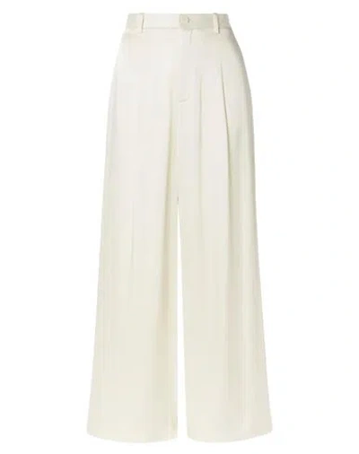 Lapointe Woman Pants Cream Size 4 Acetate, Viscose In White