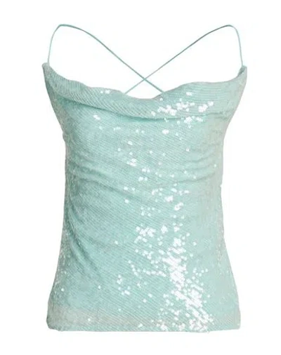 Lapointe Woman Top Sky Blue Size 2 Viscose