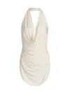 Lapointe Draped Cowl Neck Top In White