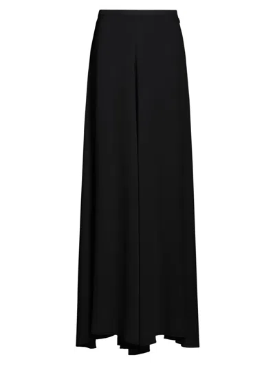 Lapointe Women's Georgette Wide-leg Pants In Black