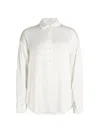 Lapointe Doubleface Multiway Satin Button-down Shirt In White
