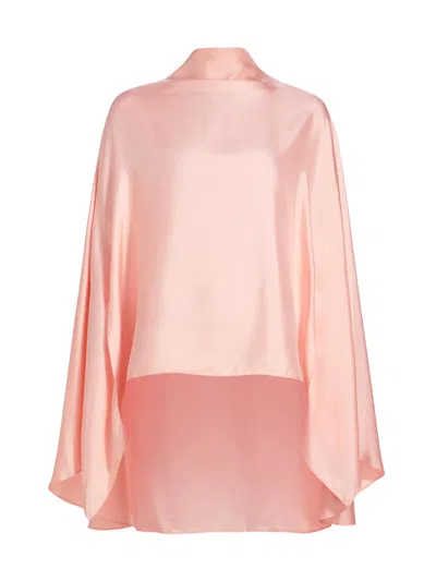 Lapointe Women's Oversized Silk Twill Cape Top In Pink