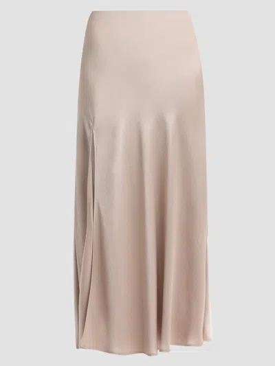 Lapointe Women's Satin Bias Slit Midi-skirt In Neutral