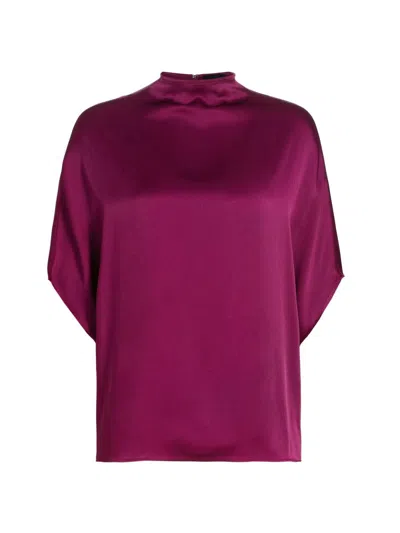 Lapointe Women's Satin Cape T-shirt In Purple