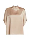 Lapointe Satin Cape Blouse In Multi