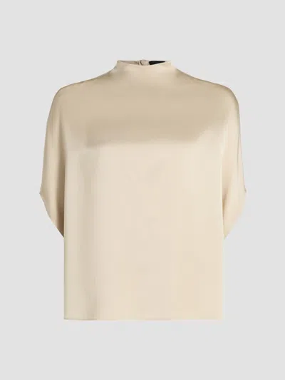 Lapointe Women's Satin Cape T-shirt In Sand