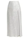 Lapointe Sequin Maxi Skirt In White