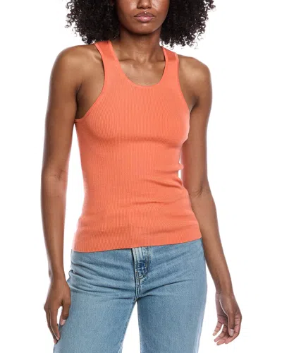 Lapointe Wool & Silk-blend Tank Top In Orange
