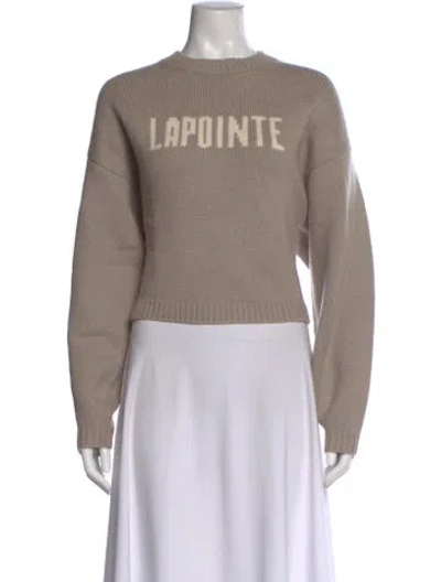 Pre-owned Lapointe Wool Crew Neck Sweater In Neutral