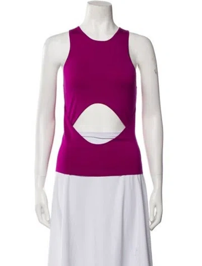 Pre-owned Lapointe Wool Scoop Neck Top In Purple