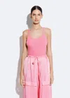 Lapointe Wool Silk Tank In Lotus
