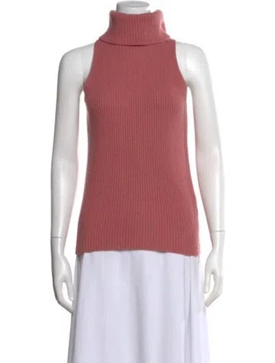 Pre-owned Lapointe Wool Turtleneck Sweater In Pink