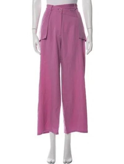 Pre-owned Lapointe Wool Wide Leg Pants In Purple