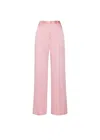 Lapointe X Jonboy Satin Relaxed Pleated Pant In Faded Pink