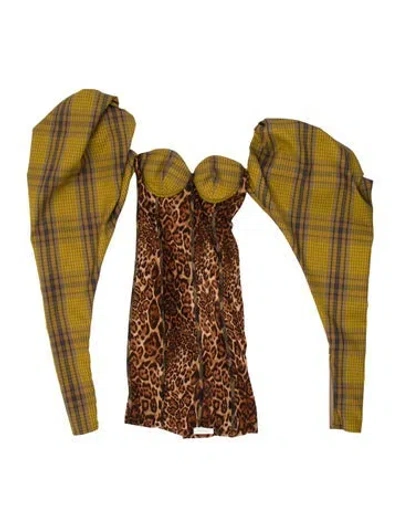 Pre-owned Laquan Smith Animal Print Mini Dress W/ Tags In Multi
