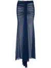 Laquan Smith Maxi Skirt In Blue