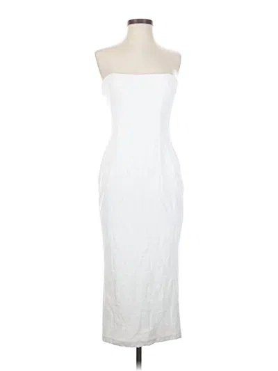 Pre-owned Laquan Smith Cocktail Dress In White