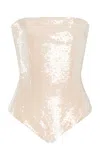 Laquan Smith Corset Bodysuit In Ivory