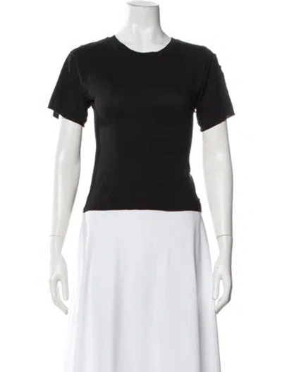Pre-owned Laquan Smith Crew Neck Short Sleeve T-shirt In Black