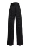Laquan Smith Cummerbund Waist Trousers In Black