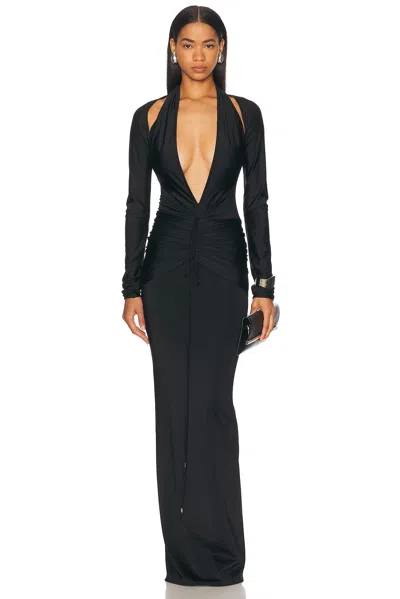 LAQUAN SMITH DEEP PLUNGE GOWN