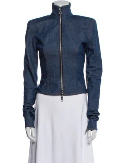 Pre-owned Laquan Smith Denim Jacket In Blue