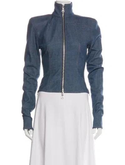 Pre-owned Laquan Smith Denim Jacket In Blue