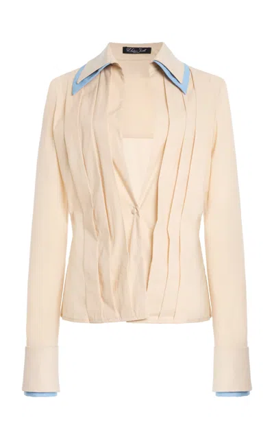 Laquan Smith Double Cuff And Collar Shirt In Neutral