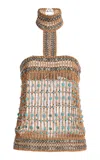 Laquan Smith Embellished Halter Top In Neutral