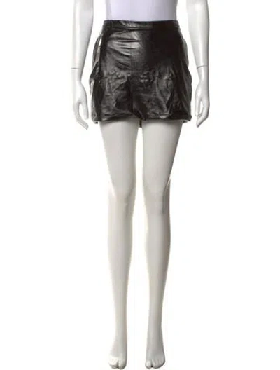 Pre-owned Laquan Smith Faux Leather Mini Skirt In Pink