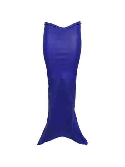 Laquan Smith Fitted Maxi Skirt In Blue