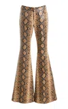 Laquan Smith Flared Leather Pants In Multi