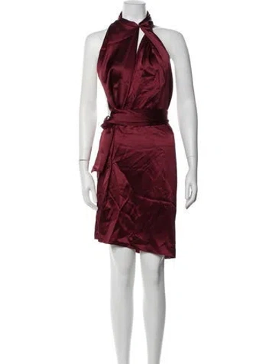 Pre-owned Laquan Smith Halterneck Mini Dress W/ Tags In Multicolor