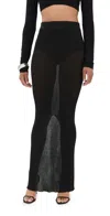 Laquan Smith Knit Column Skirt Black In Black