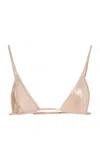 Laquan Smith Leather Bra Top In Light Pink