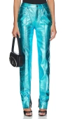LAQUAN SMITH LEATHER TAPERED PANT