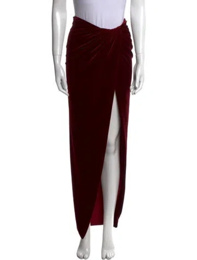 Pre-owned Laquan Smith Long Skirt In Burgundy