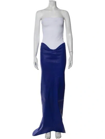 Pre-owned Laquan Smith Long Skirt W/ Tags In Blue